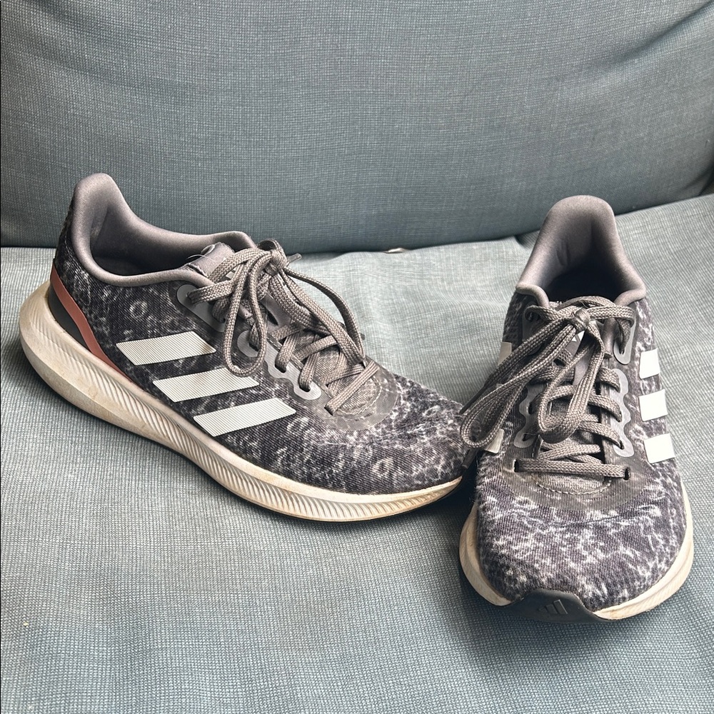 Adidas Black and White Patterned Sneakers